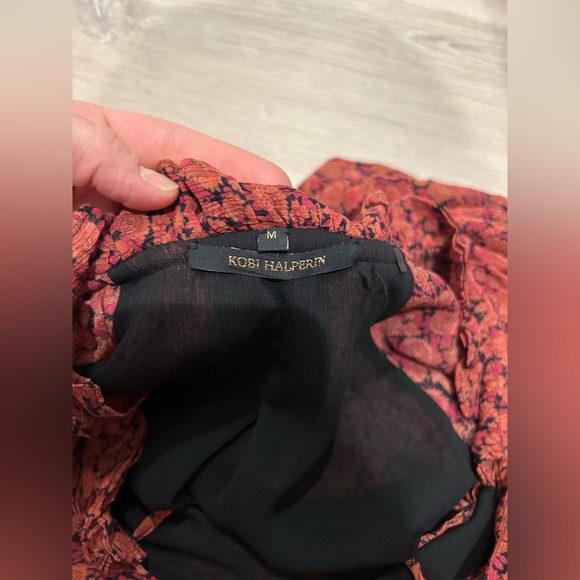 KOBI HALPERIN Mckenna Peasant Blouse / Size Medium / - Picture 8 of 9